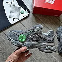 Чоловічі кросівки New Balance 9060 'Dark Grey' весна-осінь замша демісезонні. Живе фото