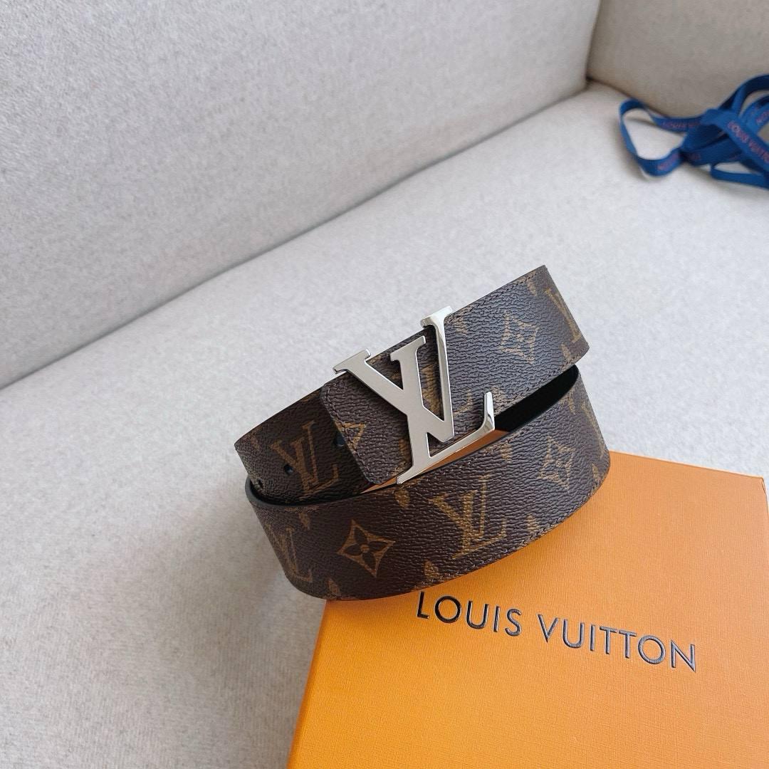 Коричневий шкіряний Ремінь Louis Vuitton, фото 1