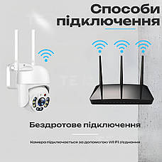 Вулична поворотна Wi Fi камера відеоспостереження YCC365 plus Wifi 2Мп камера вайфай зовнішнього спостереження для дому, фото 4