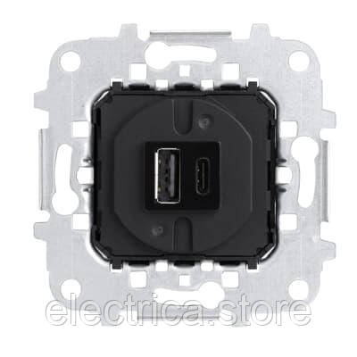 8185.1 Механізм USB-зарядки type A+C ABB Niessen 2CLA818510A1001, фото 1