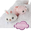 Дитяча плюшева іграшка Кролик пухнастик із кроленятами / М'який друг співає пісні, запис і реагує на дотик, фото 7