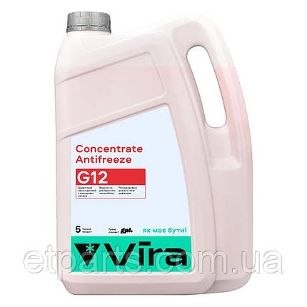 Антифриз концентрат VIRA Concentrate Antifreeze G12 червона 5 л VI3001, фото 1