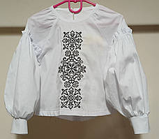 Блуза вышиванка школьная для девочки. 116-134 р.