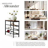 Полиця для взуття зі стійкою сталевою рамою Wolverhampton — темне дерево, фото 8