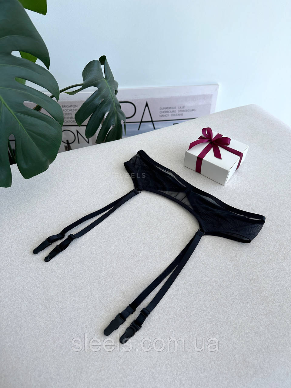 Пояс із еластичної сіточки для панчіх із застібками, фото 1