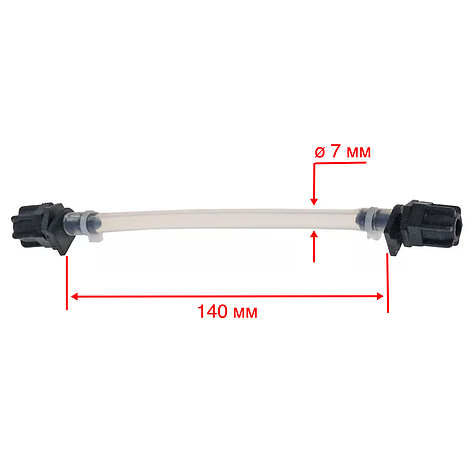 Шланг ø 7 мм Sekobril зі штуцерами ополіскувача для перистальтичного насоса GIADOS та ін., фото 1