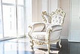 Крісло м'яке класичне в стилі Бароко Мадонна (преміум клас) натуральне дерево, фото 7