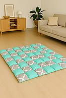 Килимок Хатка Бобон М'ятний із сірим від New and Classic