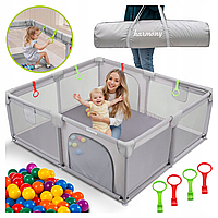 Великий дитячий манеж Harmony 150×180 см — з 50 кульками та 4 - ручками