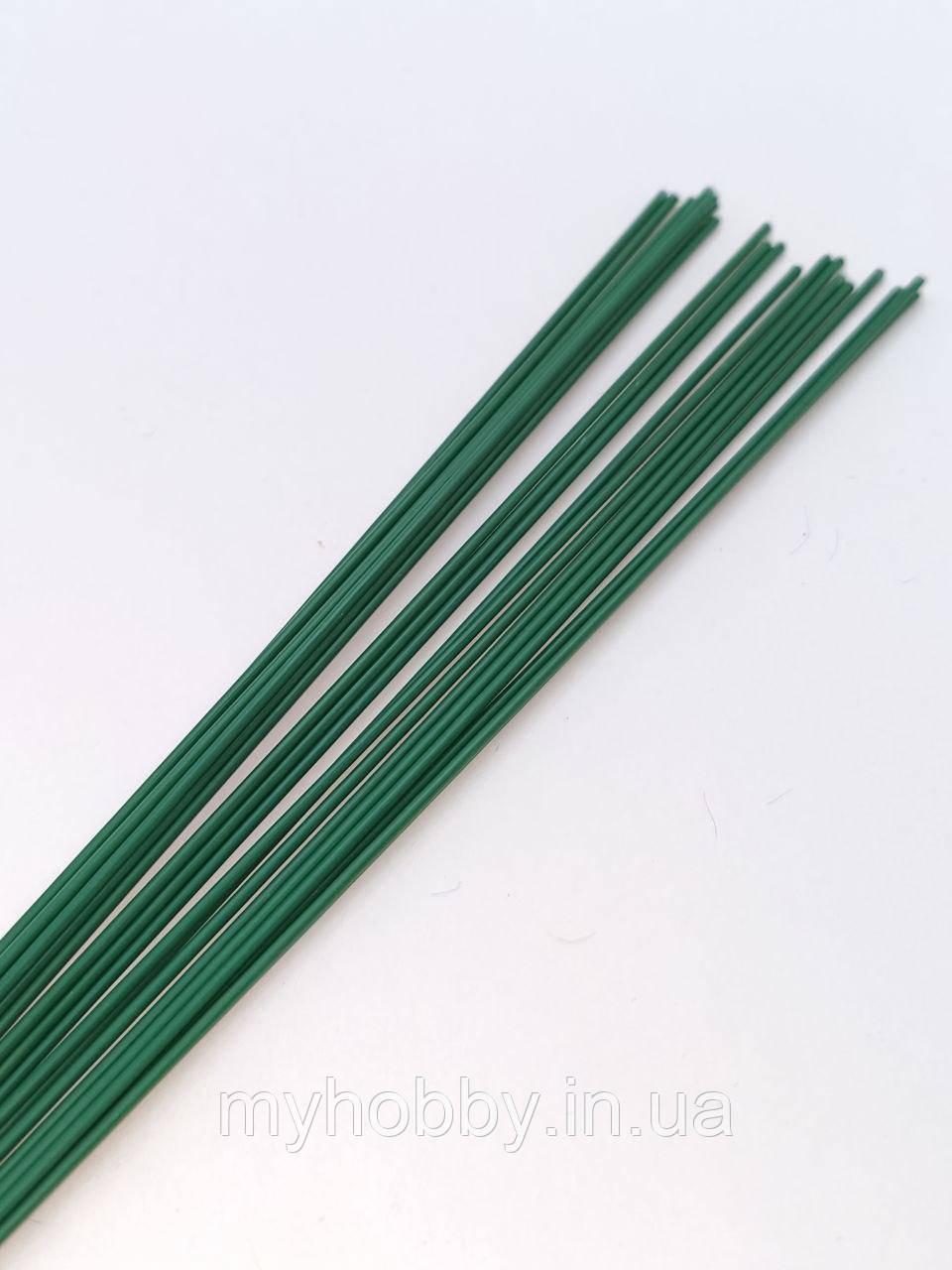 Дріт зелений флористичний -1,2мм - 20шт, фото 1