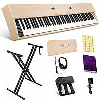 Цифрове піаніно Fesley FEP660 (стійка, 3-педалі, пюпітр, навушники, накидка, блок живлення)