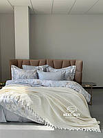 Maison Dor Paris Emeline вафельное покрывало жатка с бахромой кремовый 240х260