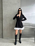 Жіноче коротке плаття піджак на запах із воланом на спідниці та V-подібним декольте (р. 42-48) 33036112, фото 10