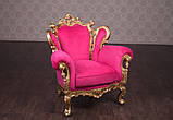 Крісло м'яке класичне в стилі Бароко Ізабелла (преміум клас) натуральне дерево, фото 6