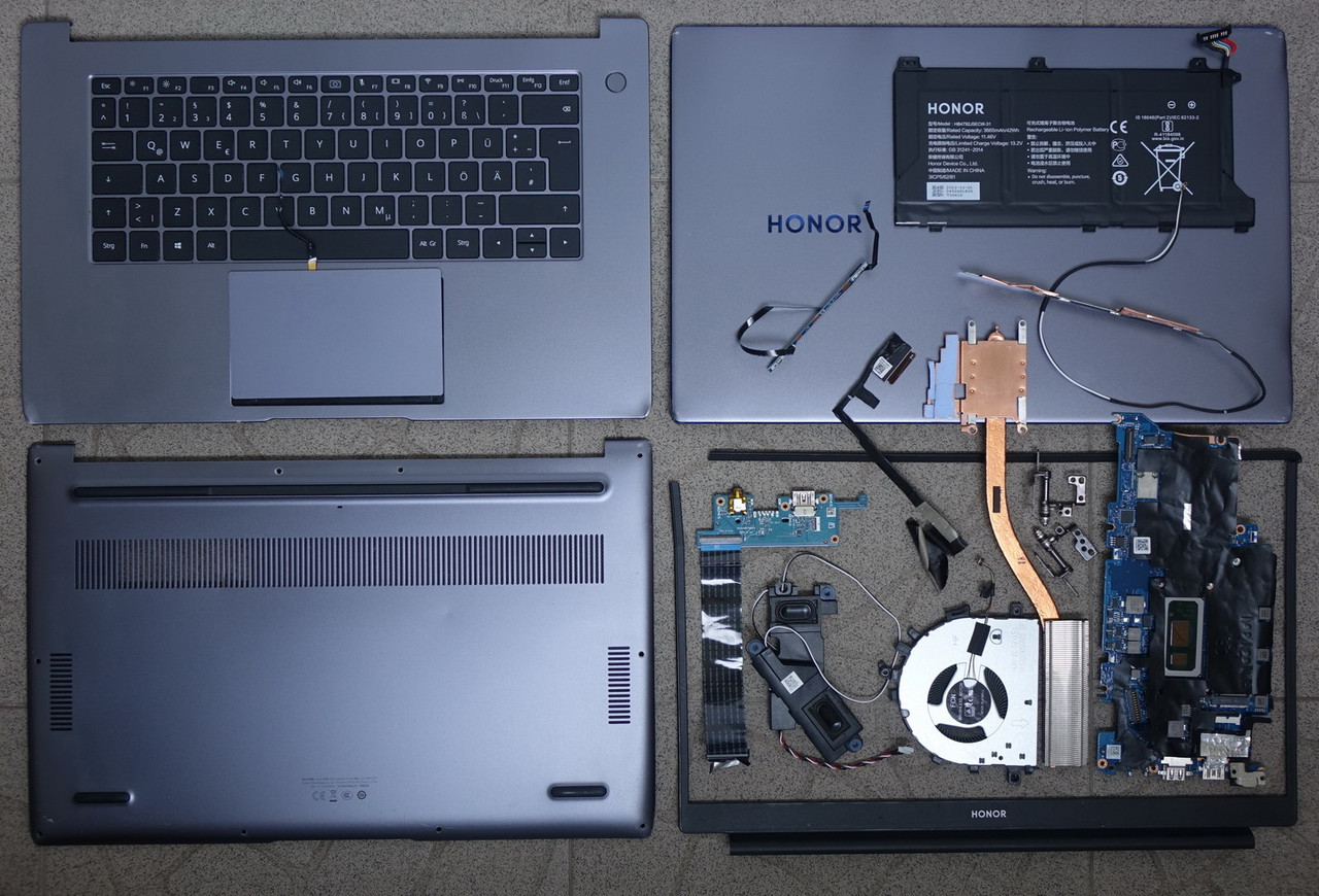 РОЗБИРАННЯ Honor MagikBook X 15, Huawei MateBook D15 (Корпус Топкейс Клавіатура Тачпад Піддон Кришка Динамік), фото 1