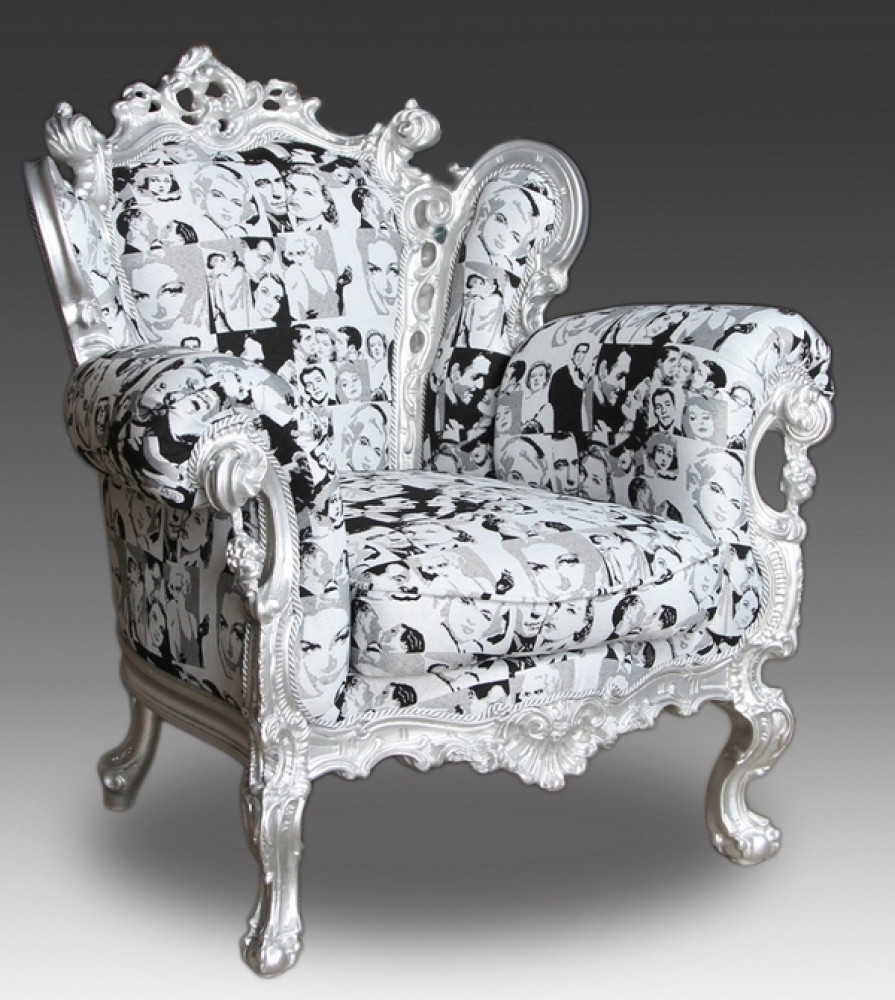 Крісло м'яке класичне в стилі Бароко Ізабелла (преміум клас) натуральне дерево, фото 1