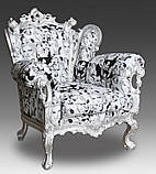 Крісло м'яке класичне в стилі Бароко Ізабелла (преміум клас) натуральна шкіра, фото 7