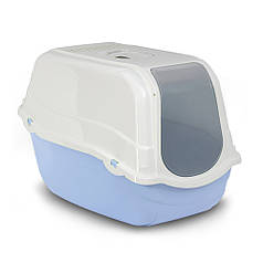 Bergamo ROMEO закритий туалет для котів з фільтром блакитний 57 х 39 х 41 см