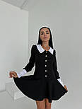 Жіноча коротка сукня на ґудзиках із білим коміром і манжетами (р. 42-48) 33036113, фото 2
