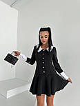 Жіноча коротка сукня на ґудзиках із білим коміром і манжетами (р. 42-48) 33036113, фото 4