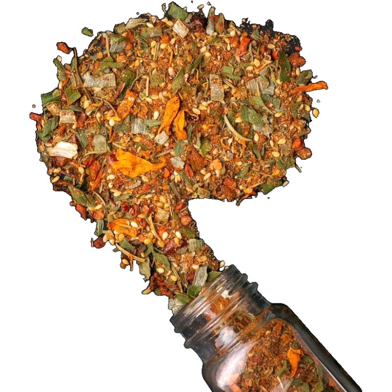 Приправа до салату з шафраном та кунжутом