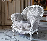 Крісло м'яке класичне в стилі Бароко Ніка (преміум клас) натуральне дерево, фото 8