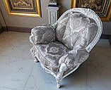 Крісло м'яке класичне в стилі Бароко Ніка (преміум клас) натуральне дерево, фото 2