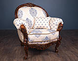 Крісло м'яке класичне в стилі Бароко Ніка (преміум клас) натуральне дерево, фото 6
