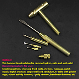 Молоток із набором викруток "Craft Hammer"  5 в 1 ToolRix "Лівша". Чиста мідь., фото 10