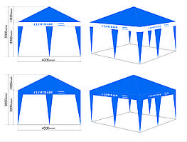 Шатер розбірний 4х4 м (можливі різні розміри) з наметової тканини
