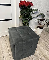 Пуф трансформер 5 в 1 велюр. пуфик пʼять в одному. мʼякий пуф на колесах