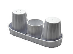 Набір для спецій з полікарбонату білий One Chef NK-604012