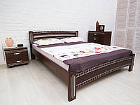 Ліжко дерев'яне Мілана Люкс із фрезеруванням ТМ Олімп
