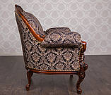 Крісло м'яке класичне в стилі Бароко Ніка (преміум клас) натуральне дерево, фото 9