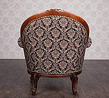 Крісло м'яке класичне в стилі Бароко Ніка (преміум клас) натуральне дерево, фото 10
