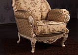 Крісло м'яке класичне в стилі Бароко Ніка (преміум клас) натуральне дерево, фото 10