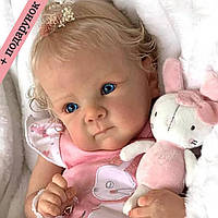 Реборн Кукла девочка реалистичная Reborn с аксессуарами винил можно купать 48 см