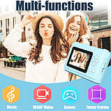 Фотоаппарат-принтер, Type-C, роз'єм для SD карти, фото, відео, ігры, 3 рулона бумаги, фото 4