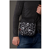 Сумка чоловіча через плече чорна 016В, фото 3