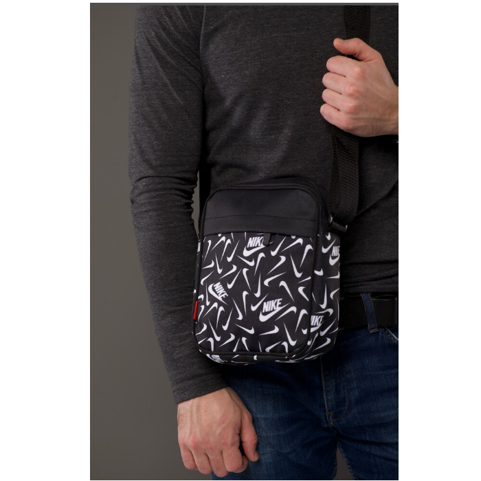 Сумка чоловіча через плече чорна 016В, фото 1