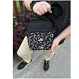 Сумка чоловіча через плече чорна 016В, фото 6