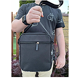 Сумка чоловіча через плече чорна 016В, фото 5