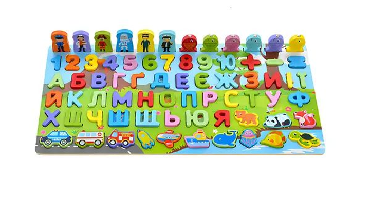 Дерев'яна іграшка Tree Toys MD 1927 Багатофункціональна дощечка, фото 1