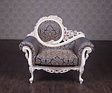 Крісло м'яке класичне в стилі Бароко Софа (преміум клас) натуральне дерево, фото 3