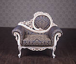 Крісло м'яке класичне в стилі Бароко Софа (преміум клас) натуральне дерево, фото 4