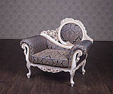 Крісло м'яке класичне в стилі Бароко Софа (преміум клас) натуральне дерево, фото 2