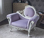 Крісло м'яке класичне в стилі Бароко Софа (преміум клас) натуральне дерево, фото 5