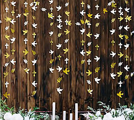 Гірлянда паперова на Хрестини Heavenly Joy, 4 м