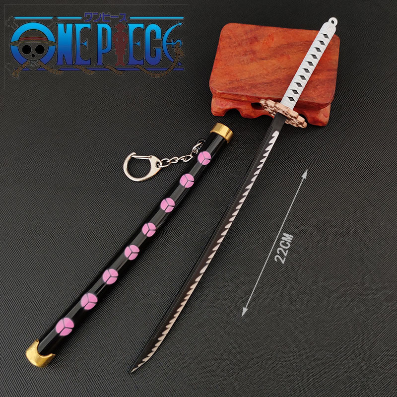 Брелок іграшковий меч Катана Сюсуй Ророноа Зоро One Piece 22 см чорно-зелений, фото 1