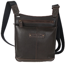 Чоловіча шкіряна сумка через плече Mykhail Ikhtyar коричнева